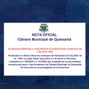 As Sessões Ordinárias e o atendimento ao público ficam suspensos até o dia 30 de Abril.