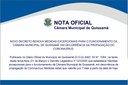 NOVO DECRETO RENOVA MEDIDAS EXCEPCIONAIS PARA O FUNCIONAMENTO DA CÂMARA MUNICIPAL DE QUISSAMÃ EM DECORRÊNCIA DA PROPAGAÇÃO DO CORONAVÍRUS.