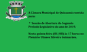 Segundo Período Legislativo começa  nesta quinta-feira